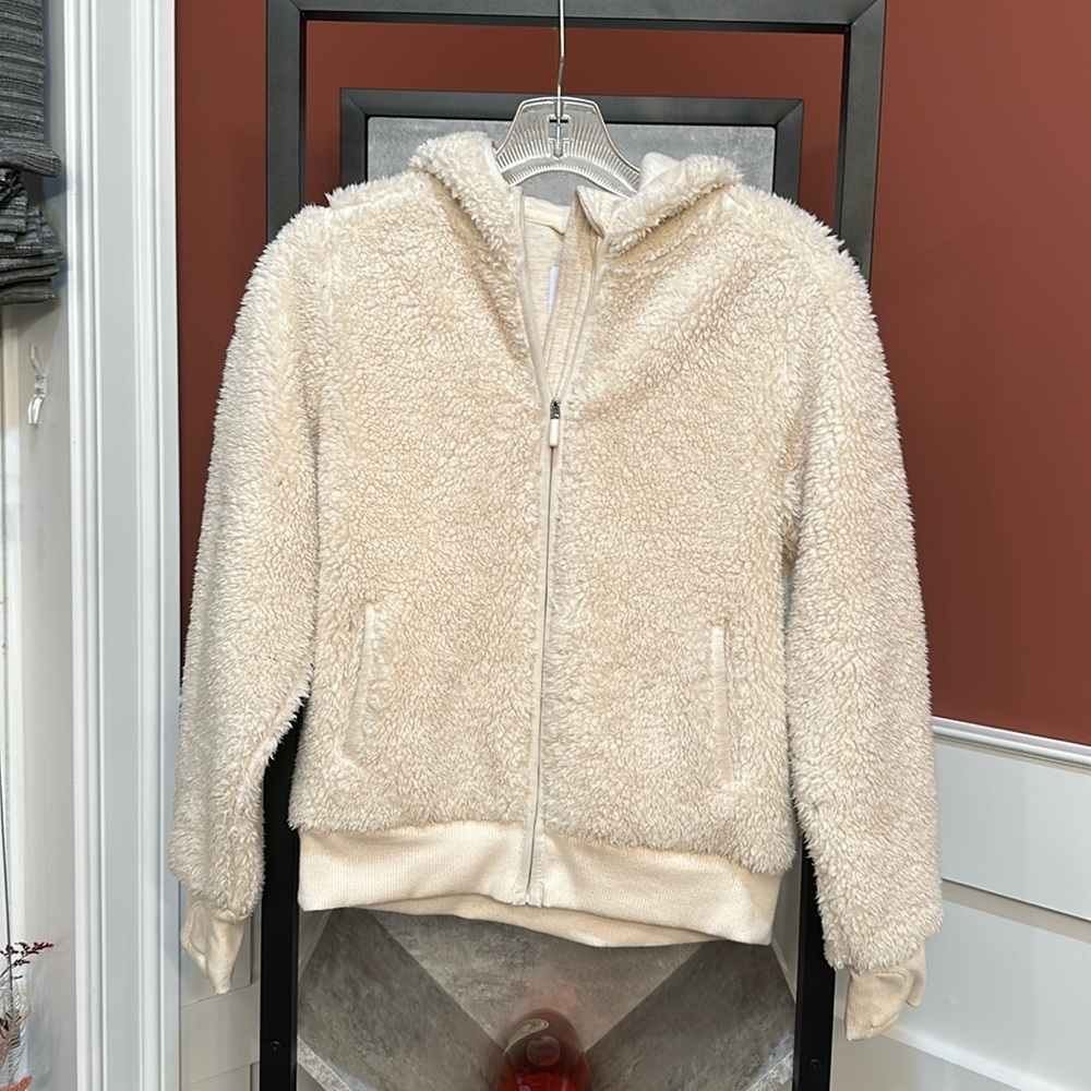 Athleta girl fuzzy hooded jacket